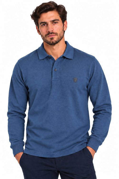 Everbest 261-032-0  Ανδρική Μπλούζα Πόλο Χοντρή ριπ