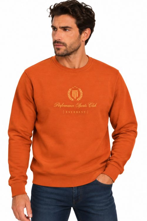 Everbest2000.040-4 Everbest Ανδρικό Φούτερ Λαιμόκοψη Με Στάμπα 271 003