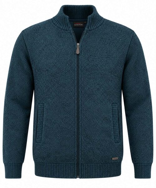 LextonSinil2000.032-1 Lexton 19.38SINIL Cardigan – Ανδρική Πλεκτή Ζακέτα από Σενίλ